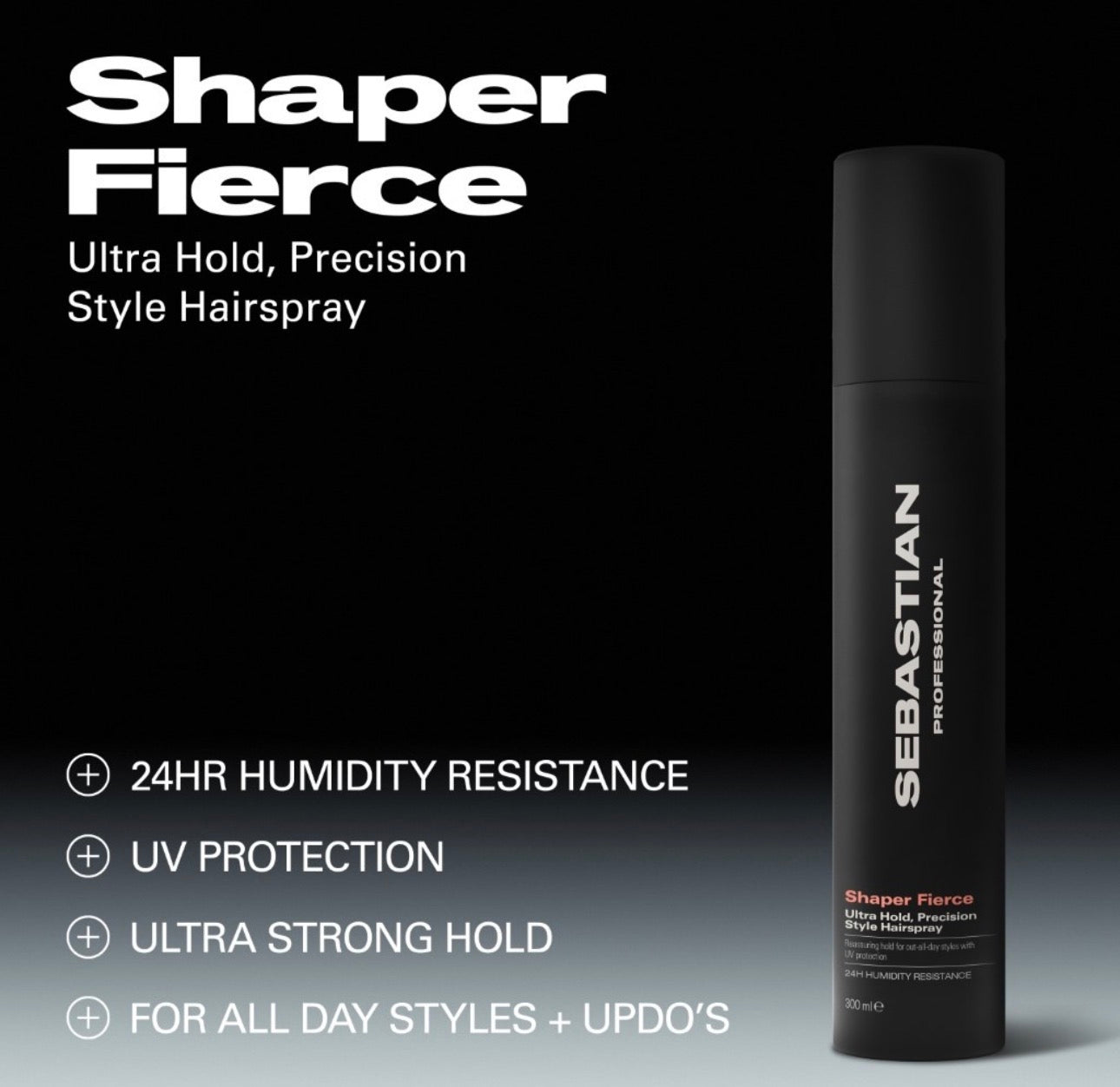 SHAPER FIERCE ypatingai fiksuojantis plaukų lakas, 300 ml
